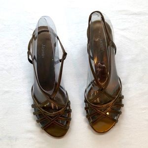 Bronze High Heel Shoe Sz 6.5